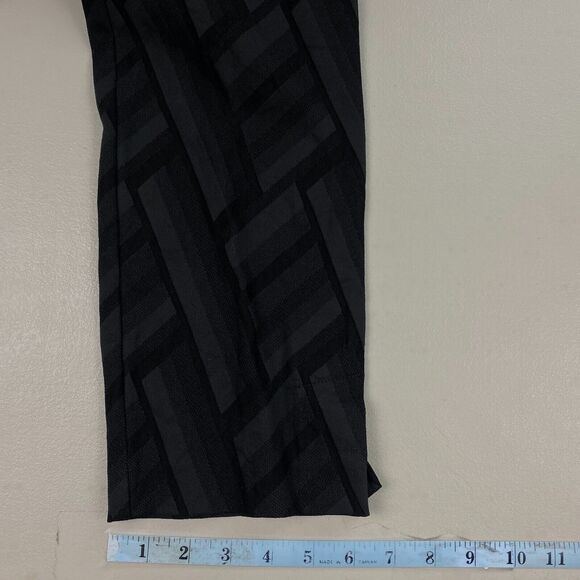 Soft Surroundings Crop Pants PS Black Geometric Notch Ankle Pull On Petite Small - Picture 9 of 13